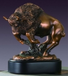 Bronze Finish 7.5" Buffalo Sculpture