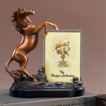 Bronze Finish Horse Sculpture Photo Frame