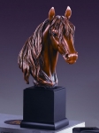 Bronze Finish Mustang Horse Head Sculpture