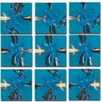 Dolphins Scramble Squares - FREE Shipping