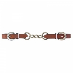 Leather Curb Chain Strap