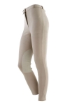 On Course Cotton Naturals Original Knee Patch Front Zip Breeches