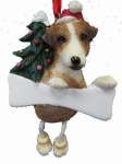 Personalized Dangling Dog Ornament - Jack Russell