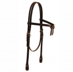 Tory Leather Brow Knot Headstall with Buckles and Chicago Screws