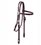 Tory Leather Durango Silver Buckle Brow Band Headstall