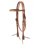 Weaver Leather 2 Tone Browband Headstall - 5/8", Cross