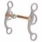 Weaver Leather Professional Argentine Bit, Three-Piece Snaffle with 5" Copper Wire Wrapped Mouth