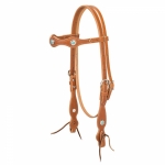 Weaver Leather Snap Tack Browband Headstall Golden Brown