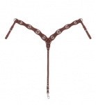 Western Leather Texas Star Scalloped Breast Collar