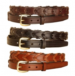 Tory Leather 3/4' Laced Leather Belt, leather belt, Made in the USA at ...