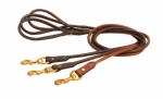 Tory Leather Rolled Dog Leash - 4'